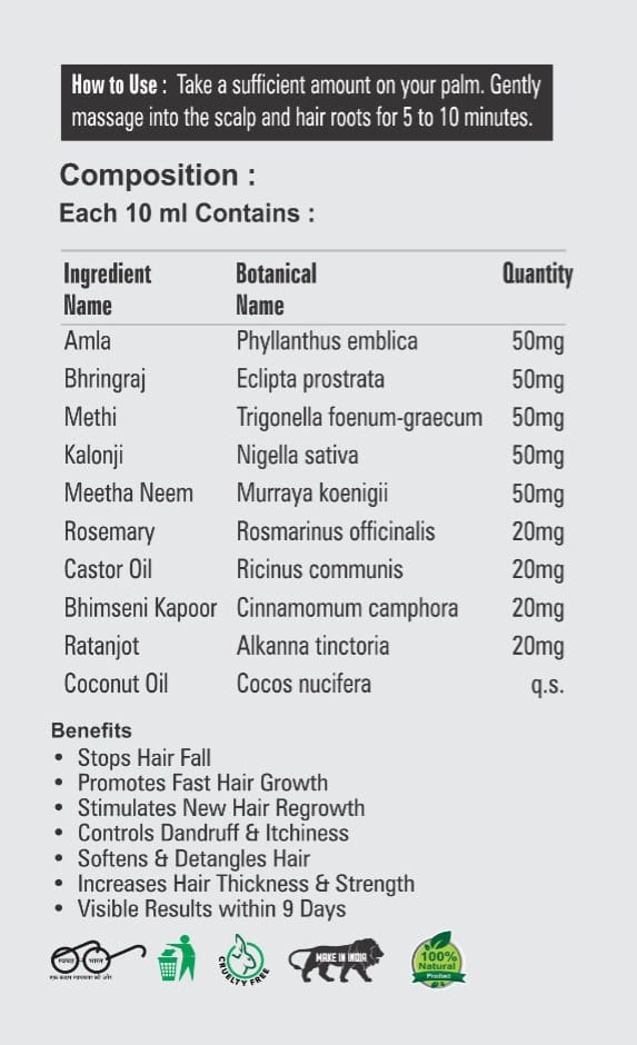 Baalbuti Hair Oil & Shampoo Combo | Fast Hair Growth & Boosts Regrowth
