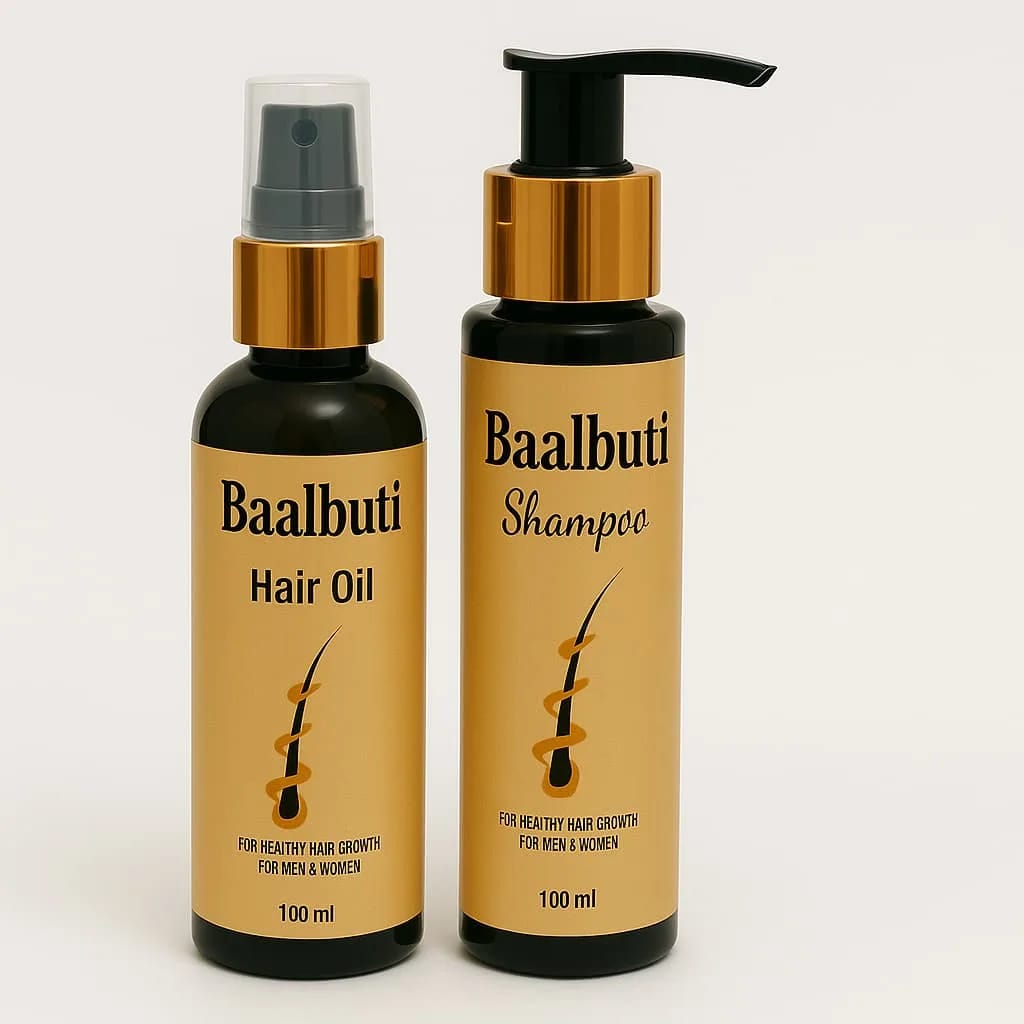 Baalbuti Complete Ayurvedic Hair Care Kit (Oil + Shampoo + Serum) | 3-Step Hair Regrowth Treatment