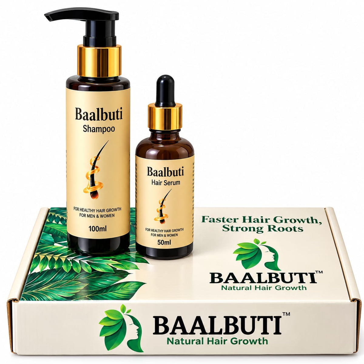 Baalbuti Shampoo and Hair Serum Combo (150 ml)