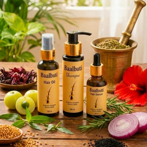 Baalbuti Hair Care Kit | 3X Faster Regrowth Therapy (Oil+Shampoo+Serum)